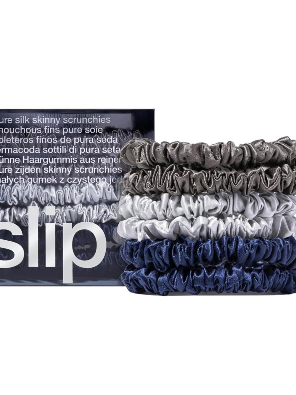 MSRP $51 – Slip Pure Silk Skinny Scrunchies Set of 6 – NIB